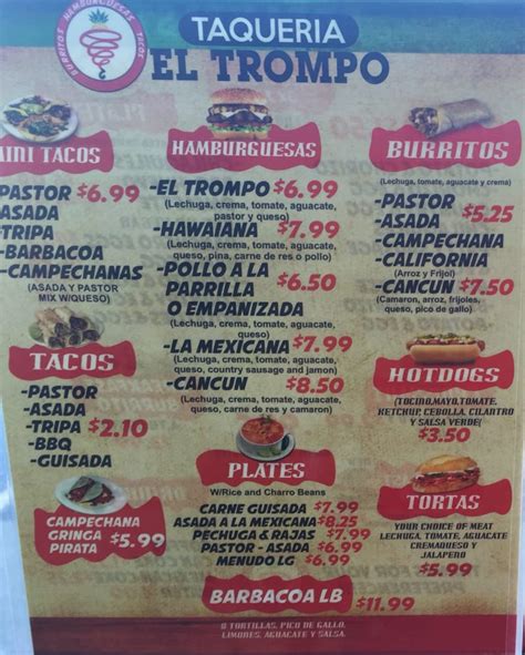 el trompo mexican taqueria menu|Locations